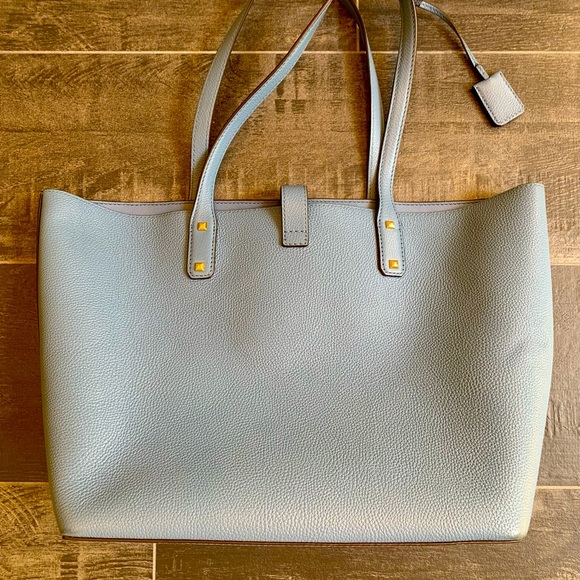 Michael Kors Pale Blue Gold Studded Tote - Picture 3 of 5